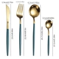 thumbnail image 4 of 16pcs, 4-Piece Stainless Steel Portuguese Steak Knife, Fork, Spoon, and Small Spoon Set - Perfect for Family Dinners and Special Occasions, 4 of 5