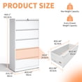 thumbnail image 4 of Metal Mobile File Cabinet, Rolling File Cabinet with Lock for Hanging Legal/Letter/A4 Size,Fully Assembled Except Wheels, 4 of 17