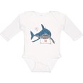 thumbnail image 3 of Inktastic Shark Dinner Boys or Girls Long Sleeve Baby Bodysuit, 3 of 5