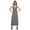 Gray, variant on WoMen's Solid Adjustable Spaghetti Strap Casual Dress With Side Slit