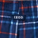 thumbnail image 4 of Pantalón de Pijama de Forro Polar Sedoso para Hombre IZOD, Cuadro Azul Marino 1, Extra Grande, 4 of 5