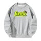 thumbnail image 3 of Sudadera de cuello redondo para mujer, Jersey informal a la moda sin capucha, Tops holgados para uso diario en adolescentes, ropa de calle para otoño , gris, S Yinane Sudaderas con cuello redondo, 3 of 8
