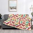 thumbnail image 2 of Rateoe Colorful Butterflies Pattern Flannel Throw Blanket, Ultra-soft Blanket for Bed, Couch, Car, Hypoallergenic Anti-pilling blanket-80"x60"(Horizontal), 2 of 6