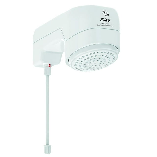 Regadera electrónica de temperatura progresiva, blanca blanco
