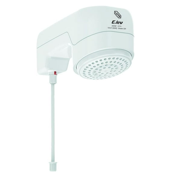Regadera electrónica de temperatura progresiva, blanca blanco