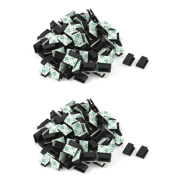 200 piezas de soportes adhesivos para cables, clips para corbatas, organizadores, abrazaderas de caída