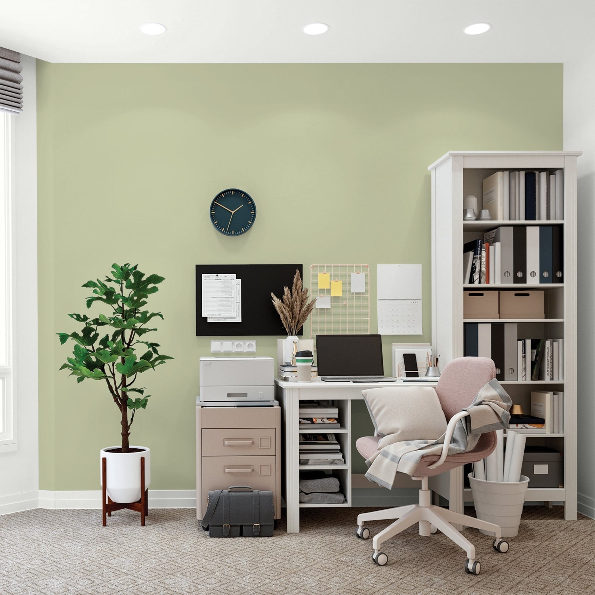 Glidden HEP Sage Splendor / Green, Flat Interior Paint with Primer, 1 Gallon