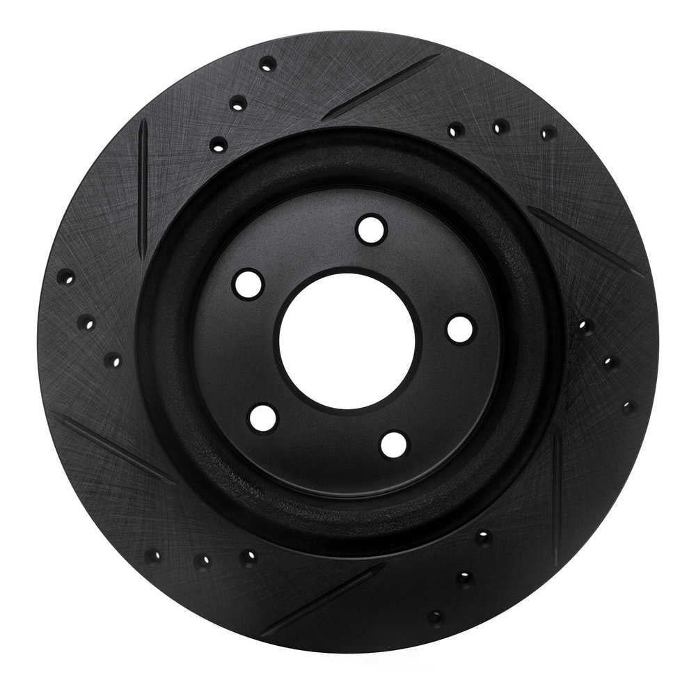 Dynamic Friction Company 633-67111R DFC Brake Rotor - Drilled And Slotted - Black