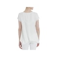 thumbnail image 2 of Max Studio Womens Nicolette Textured Asymmetric Casual Top White XS, 2 of 2