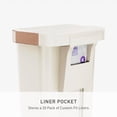 thumbnail image 5 of simplehuman 12 gal Plastic Rectangular Kitchen Step Trash Can With Liner Pocket, Cream, 5 of 7