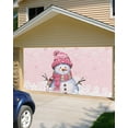 thumbnail image 5 of Christmas Garage Door Banner Cover 6 x 13 ft, Christmas Cute Snowman White Snowflakes Pink Christmas Garage Door Decorations Holiday Christmas Backdrop Decor for Winter New Year Xmas Party, 5 of 6
