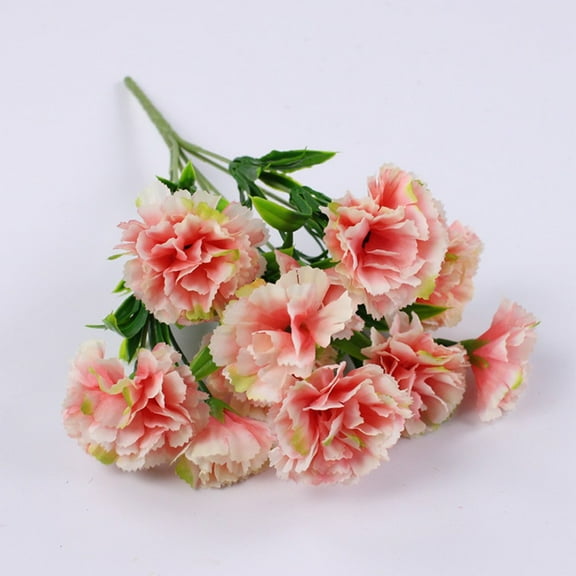 11 Heads Carnation Artificial Flowers Bouquet Plastic Fake Plants Flower Mother Day Gifts Wedding Home Garden Decor