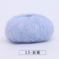 thumbnail image 1 of Nvzi Hilo de lana, 25 g x 2 rollos, ligero y cálido, ideal para bufandas, tapices y decoraciones de pared tejidas a mano, e hilo de punto para artes decorativas de moda, color azul claro., 1 of 5