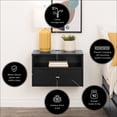 thumbnail image 5 of Prepac Floating Nightstands - Set of 2 - Black, 5 of 9