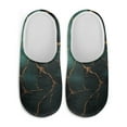 thumbnail image 2 of FUIALDOLG Dark Green Marble Print House Slippers for Woman Closed Toe Lightweight Indoor Slippers Slip On Bedroom Shoes with Soft Sole, Size 10.5-11.5, 2 of 7