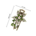 thumbnail image 4 of Raindrops Elegant Floral Green Hair Clip Barrette for Adult Hair Decoration, 4 of 6