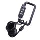 thumbnail image 1 of Candado para casco de bicicleta Mini portátil antirrobo reiniciable 3 dígitos bicicleta ciclismo resorte combinación Cable equipaje de viaje gancho hebilla dispositivo seguro, 1 of 5