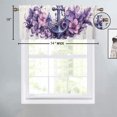 thumbnail image 4 of Anchor Curtain Valances for Kitchen Windows Purple Floral Flower Rustic Country Rod Pocket Window Valance for Living Room Bathroom Bedroom Kitchen 54 by 18 in, 1 Panel, 4 of 6
