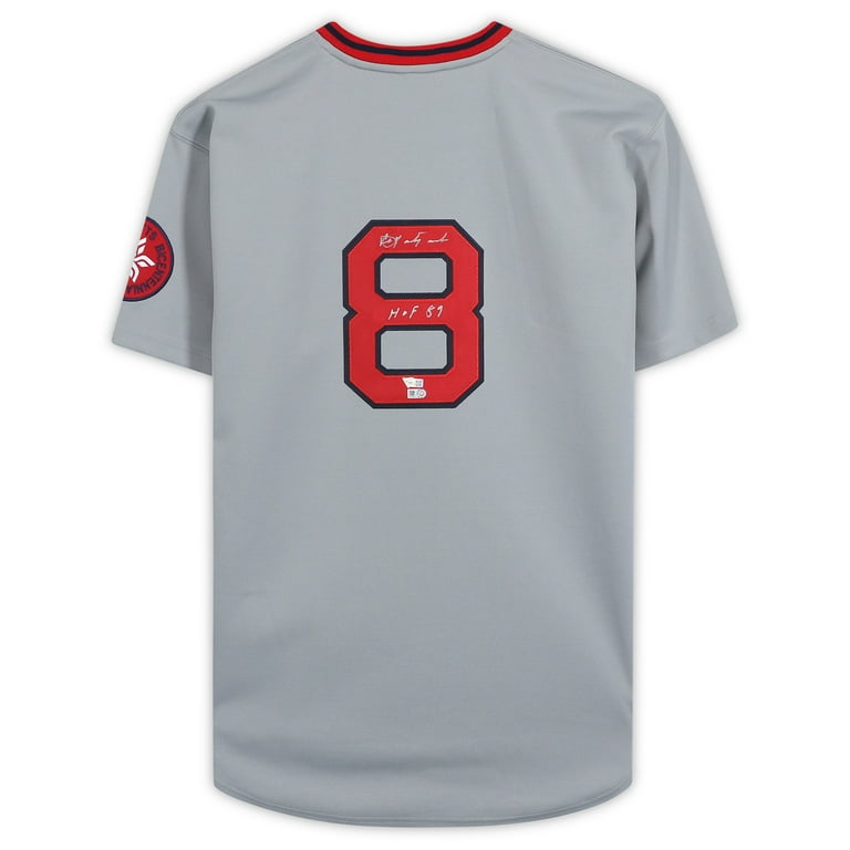 Carl Yastrzemski Gray Boston Red Sox Autographed Mitchell and Ness  Authentic Jersey with HOF 89 Inscription 