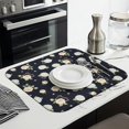 thumbnail image 3 of Pioneer Flower Floral Print Pattern Kitchen Dish Drying Mat 1 Pack, Ultra Absorbent Microfiber Drainer Mat, 16"x18", 3 of 6