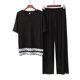 thumbnail image 2 of Conjuntos de Pijama para mujer, Pijamas de algodón Modal, pantalones de manga corta para mujer, ropa de casa de 2 piezas, ropa de dormir informal de encaje, traje de pijama, 2 of 4