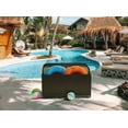 thumbnail image 3 of EUNHOO Rolling Poolside Float Storage, Pool Storage Bin, Outdoor Storage Organizer PE Rattan Pool Towel Rack for Floaties, Pool Accessories and Patio furniture Brown, 3 of 6