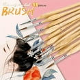 thumbnail image 3 of 11pcs Premium Miniature Detail Paint Brush Set with Natural  Triangle Rod for Watercolor Oil Craft Models Line Drawing Great (Red), 3 of 7