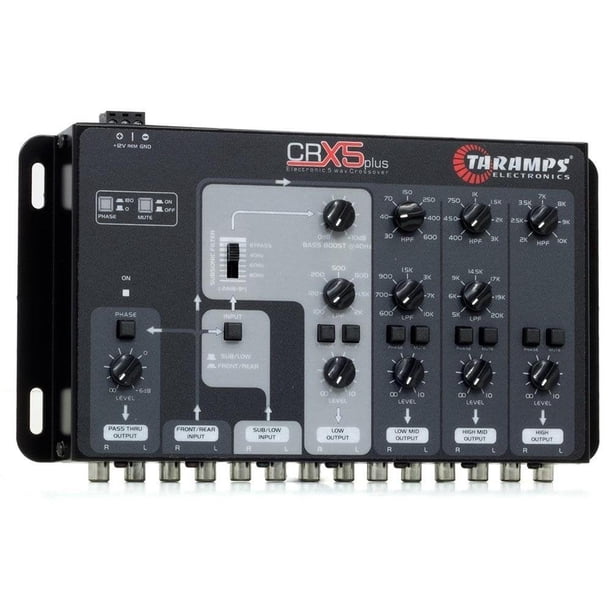 Sistema de Audio Taramps Negro de Cinco Vías para Coche