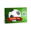 Soccer Ball Thank You Note Card - 10 Cards and Envelopes - B14340