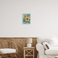 thumbnail image 3 of Stupell Industries Traditional Sunflowers on Blue Botanical & Floral Painting White Framed Art Print Wall Art, 11 x 14, 3 of 9