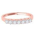 thumbnail image 3 of AoneJewelry 0.55 Carat Diamond ( H-I/ I1-I2 ) Seven Stone Wedding Band In 10K Rose Solid Gold, 3 of 5