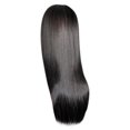 thumbnail image 2 of Guoxxzi Front Lace Wig Black Long Straight Hair Synthetic Fiber Wig 24 Inch, 2 of 9