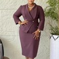 thumbnail image 3 of Women's Elegant Bodycon Formal Mini Cocktail Party Formal Work Office Dress, 3 of 5
