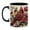Black#7, variant on Cardinal Bird Coffee Mug, Red and Brown Cardinal Birds on Flower Branch Design, Nature Wildlife Ceramic Mug for Bird Lovers, 11oz Tea Cup with Red Handle, Spring Garden Theme