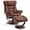 Brown, variant on MCombo Swivel Recliner with Ottoman, Reclining Chair with Adjustable Back, Faux Leather Upholstered Lounge Chair for Living Room Bedroom Office 4651(Dark Grey)