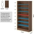 thumbnail image 3 of Tribesigns Tall Shoe Cabinet, 9 Tiers 40-45 Pairs Heavy Duty Wood Freestanding Shoe Storage Cabinet, 70.8'' Tall Shoe Cabinet with Open Storage for Entryway (Brown), 3 of 6