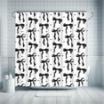 thumbnail image 4 of Cute Shower Curtain Fancy Black Bow Fabric Bowknot Shower Curtains for Bathroom Modern Aesthetic Waterproof Cloth Set with Hooks Coquette Bathroom Decor-72"W x 96"L (Pack of 1), 4 of 7