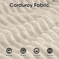 thumbnail image 5 of Gaildon Corduroy Sponge Sofa Lounge Chair Fluffy Modern Sleeper Chair With Removable Footrest for Indoor Living Room and Bedroom No Assembly Needed, Beige, 5 of 7