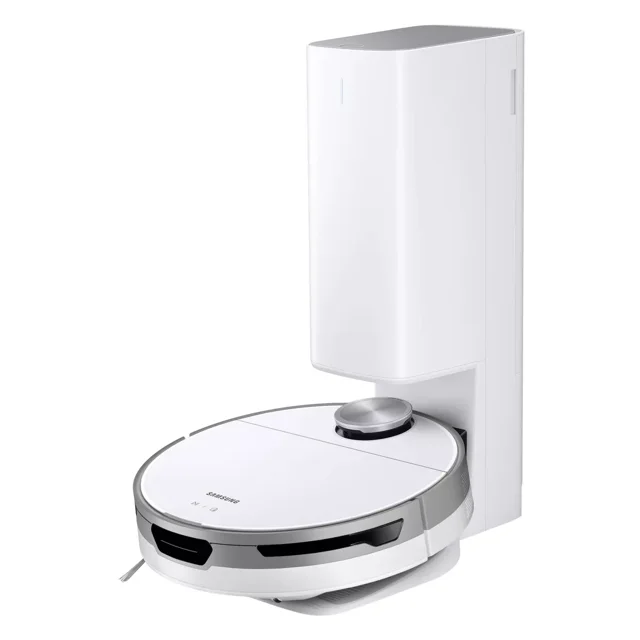 Robot aspirador Jet Bot+ con vaciado automático, navegación precisa, limpieza multisuperficie en blanco
