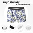 thumbnail image 2 of Men's Boxer Briefs, Blue flax flowers Soft Comfy Mens Underwear Boxer Briefs Breathable With Widen Waist, 2 of 7