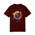 thumbnail image 2 of NAMTYQX Womens Tops Boyfriend Plus Size Print Grafisches Trending Breathable Crewneck Short Sleeve Stretch Tops for Women Trendy Summer Wine Size L, 2 of 4
