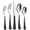 Dark Black, variant on 20-Piece Black & Gold Silverware Set, 18/0 Stainless Steel Colorful Handle Flatware Set, Service for 4, Modern Cutlery Set Includes Dinner Knives Forks Spoons, Mirror Polished, Dishwasher Safe