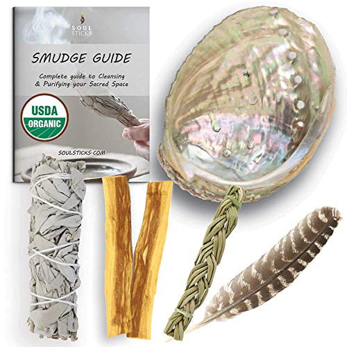 Burner Sage Smudge Palo Santo Protection & Cleansing Incense Set: 50 Sticks 