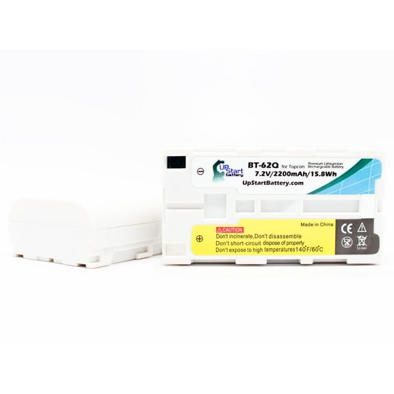 2x Pack - Topcon FC-2500 Battery - Replacement for Topcon BT-62Q Field Controller Battery (2200mAh, 7.2V, Lithium-Ion)