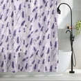 thumbnail image 2 of Lavender Flower Fabric Shower Curtain Purple Floral Washable Shower Curtains for Bathroom, Waterproof Bath Curtain with Hooks Home Decor 72x84in, 2 of 8