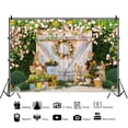 thumbnail image 3 of 6x4ft Spring Easter Backdrop,Green Grass Barn Photography Background,Wood Photo Studio Backdrops for Kids Party Decor, 3 of 3