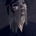 thumbnail image 2 of Moda Boho Borla Cadena de cabeza Cadena de metal larga Mascarilla Accesorio Cara punk Plata Sunnimix Head Chain Punk Diadema para la mujer, 2 of 8
