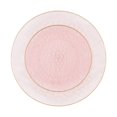 thumbnail image 3 of Disposable 10" Organic Hammered Collection Pink with Gold RIM Plastic Diner/Meal Plates for Elegant parties, Weddings & All occasions.: 60CT, 3 of 5