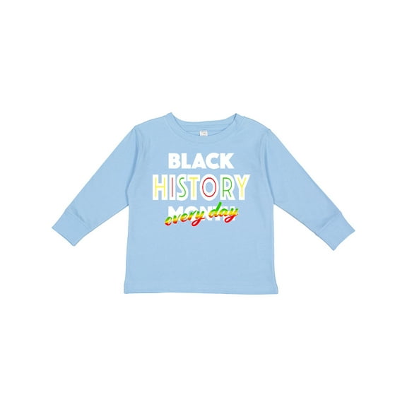 Inktastic Black History Month Every Day Boys or Girls Long Sleeve Toddler T-Shirt