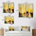 thumbnail image 4 of Designart "Golden Hour Country Road IV" Lake House Cottage Framed Wall Art Set Of 2 - Traditional Gold Gallery Wall Frame Set For Home Decor, 4 of 6